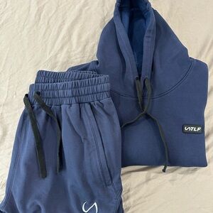 Blue Hoodie and Joggers Set